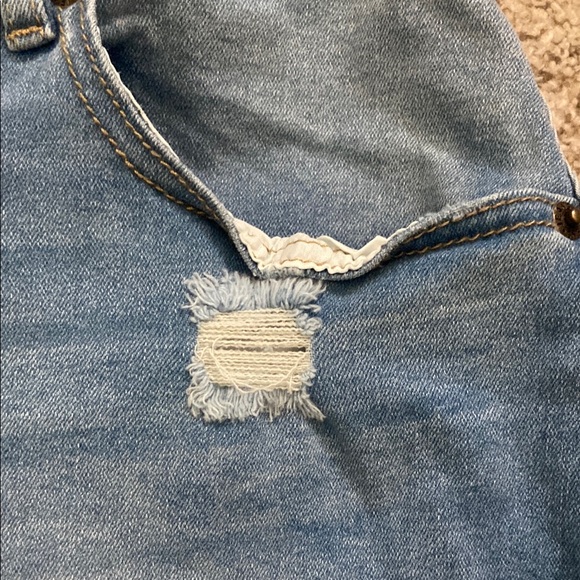 Amazon Blue Jean Shorts Distressed Frayed Hem - Picture 4 of 6